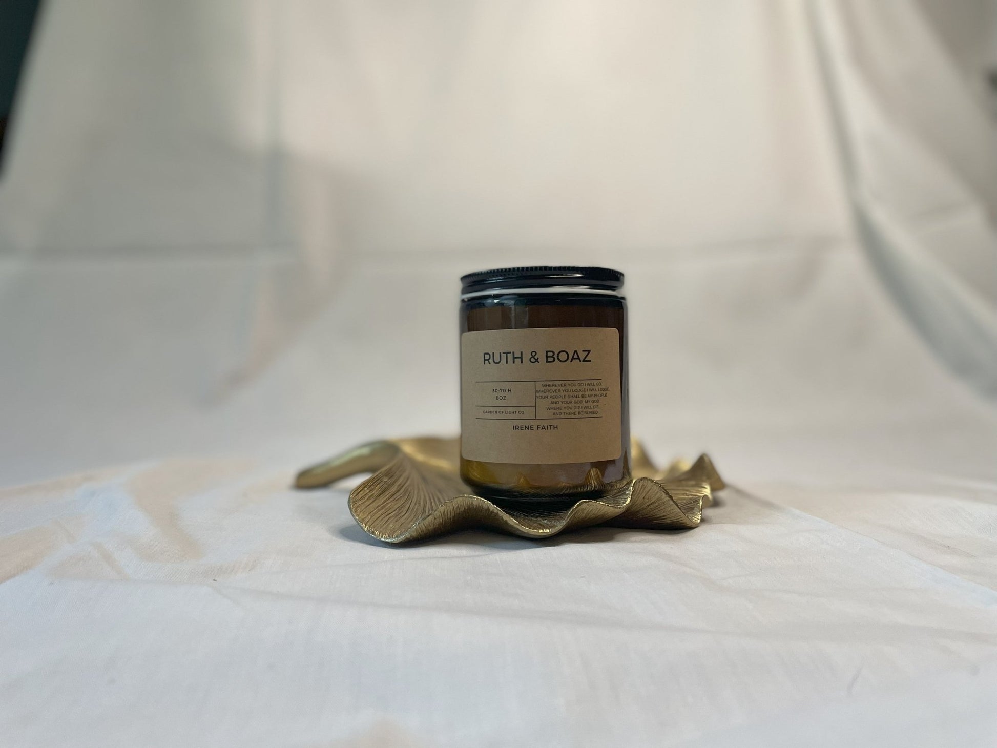 Ruth And Boaz Candle - Irene Faith Store products/david - goliath products/the - garden /products/monthly - glow - candle - subscription lean - burning coconut wax candle giftforher woodenwick cottonw